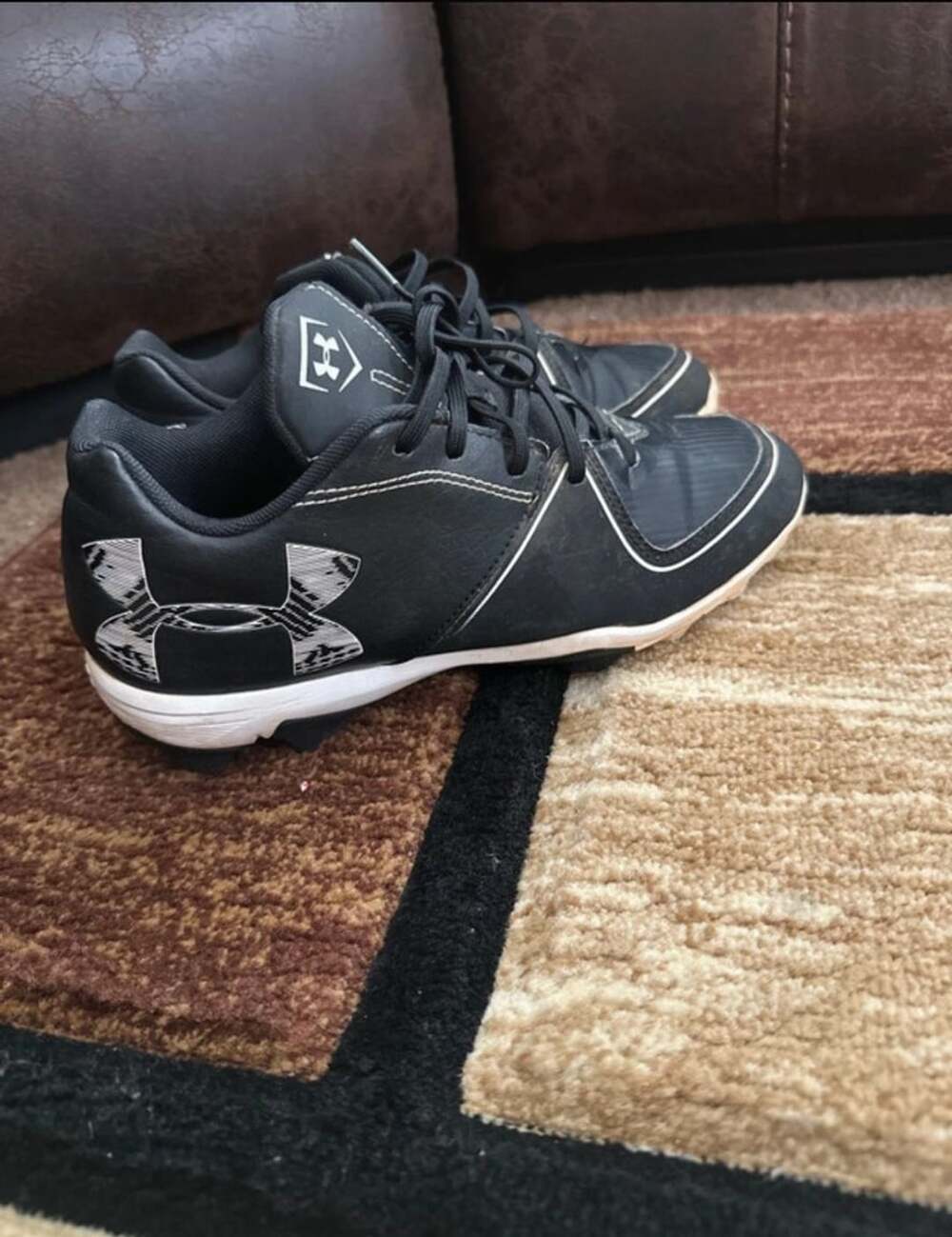 Under Armour Black and White Softball Cleats